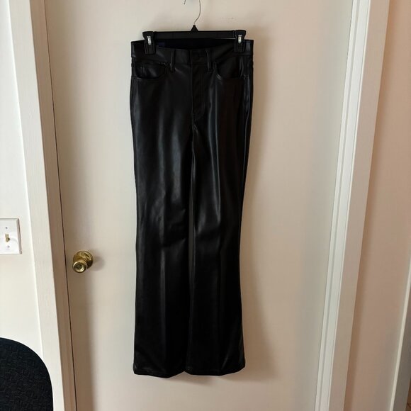 GAP Black High Rise Vegan Leather ‘70s Flare Pants - Picture 8 of 8